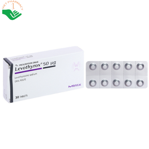 Thuốc Levothyrox 50mcg điều trị bướu giáp, suy giáp, ung thư giáp (3 vỉ x 10 viên)