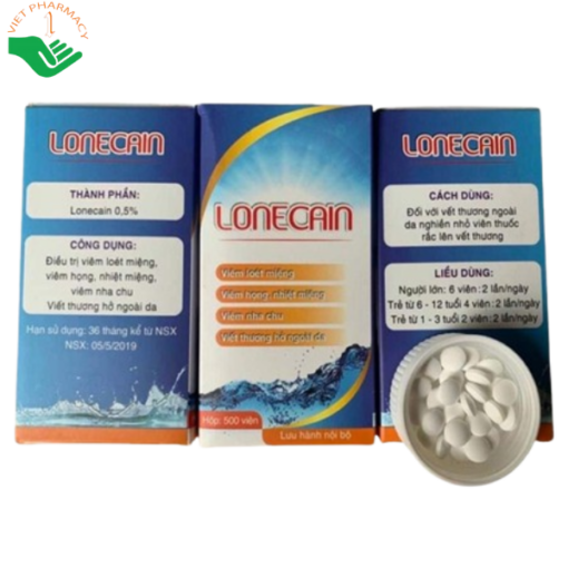 Thuốc Lomecacin điều trị nhiệt miệng, loét miệng (500 viên)
