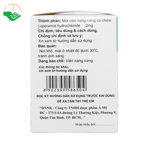 Thuốc Lopran 2mg Capsules trị tiêu chảy cấp, bù nước và điện giải (10 vỉ x 10 viên)