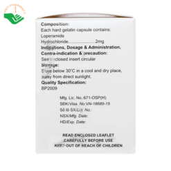 Thuốc Lopran 2mg Capsules trị tiêu chảy cấp, bù nước và điện giải (10 vỉ x 10 viên)