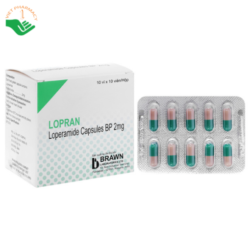 Thuốc Lopran 2mg Capsules trị tiêu chảy cấp, bù nước và điện giải (10 vỉ x 10 viên)