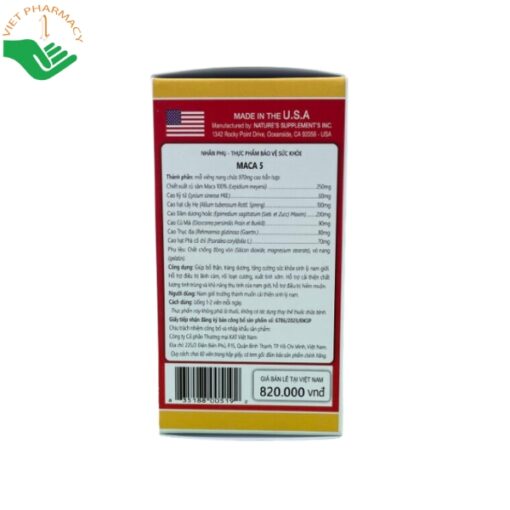 Viên uống tăng cường sinh lý nam Maca #5 Health Elixir