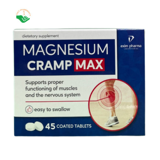 Thực phẩm bảo vệ sức khỏe Magnesium Cramp Max (hộp 3 vỉ x 15 viên)