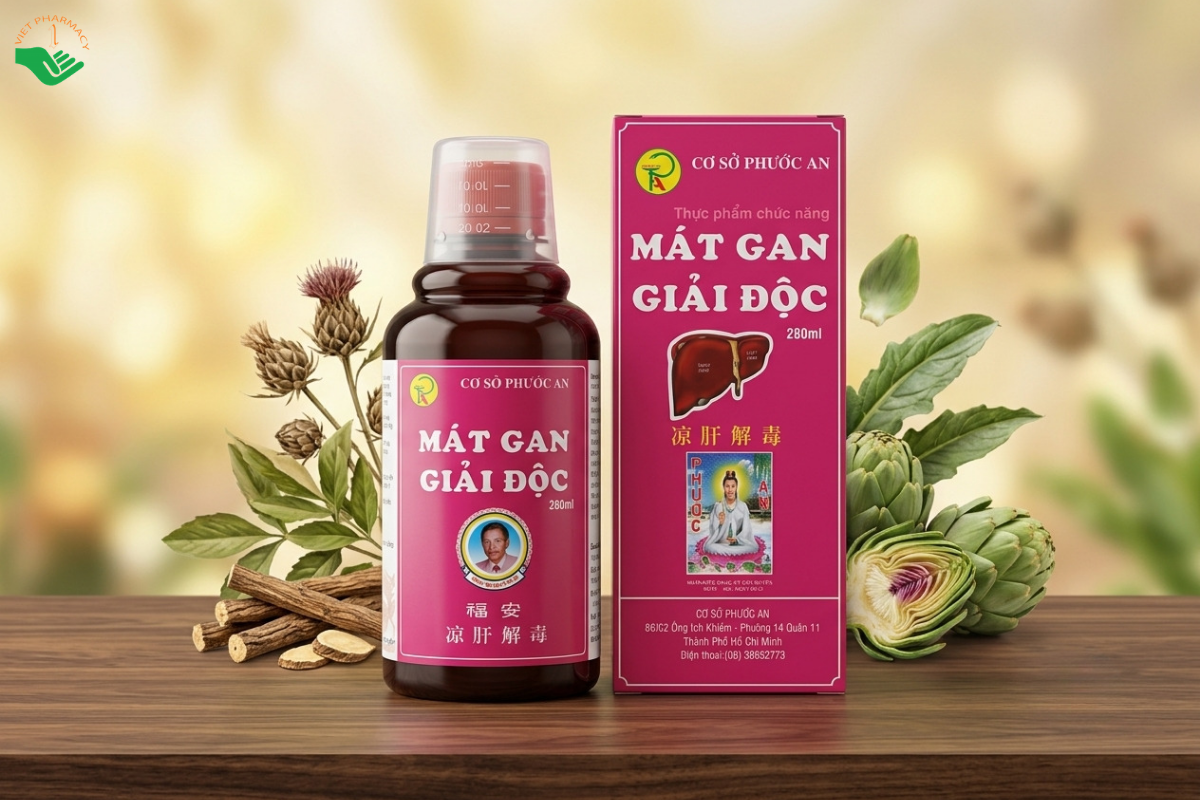 Mát gan giải độc Phước An hỗ trợ tăng cường chức năng gan