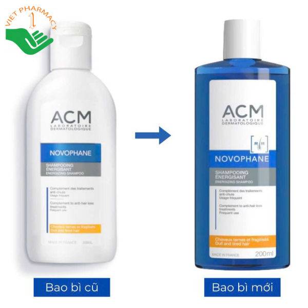 Dầu gội làm sạch và dưỡng tóc khỏe mạnh ACM Novophane Energizing Shampoo 200ml