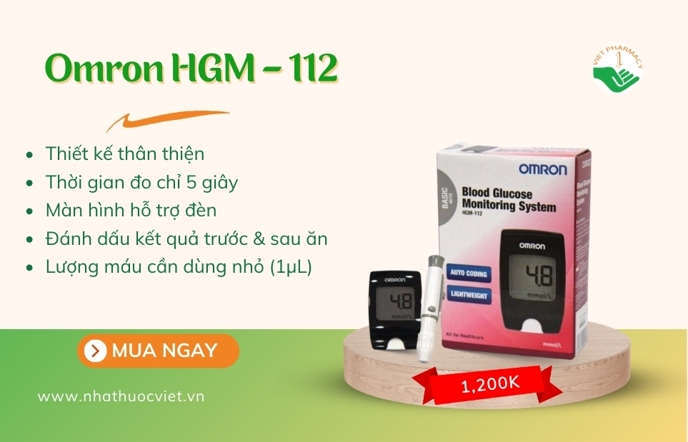 Máy đo đường huyết Omron HGM – 112
