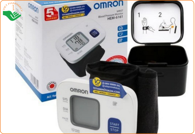 Máy đo huyết áp cổ tay của Nhật Omron HEM - 6161