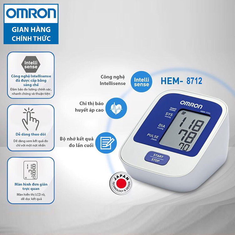 Máy đo huyết áp Omron HEM-8712