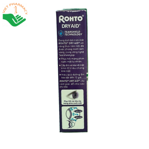 Dung dịch nhỏ mắt giảm khô mắt chuyên sâu Rohto Dry Aid 10ml
