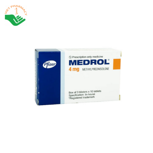 Thuốc medrol 4mg (3 vỉ x 10 viên)