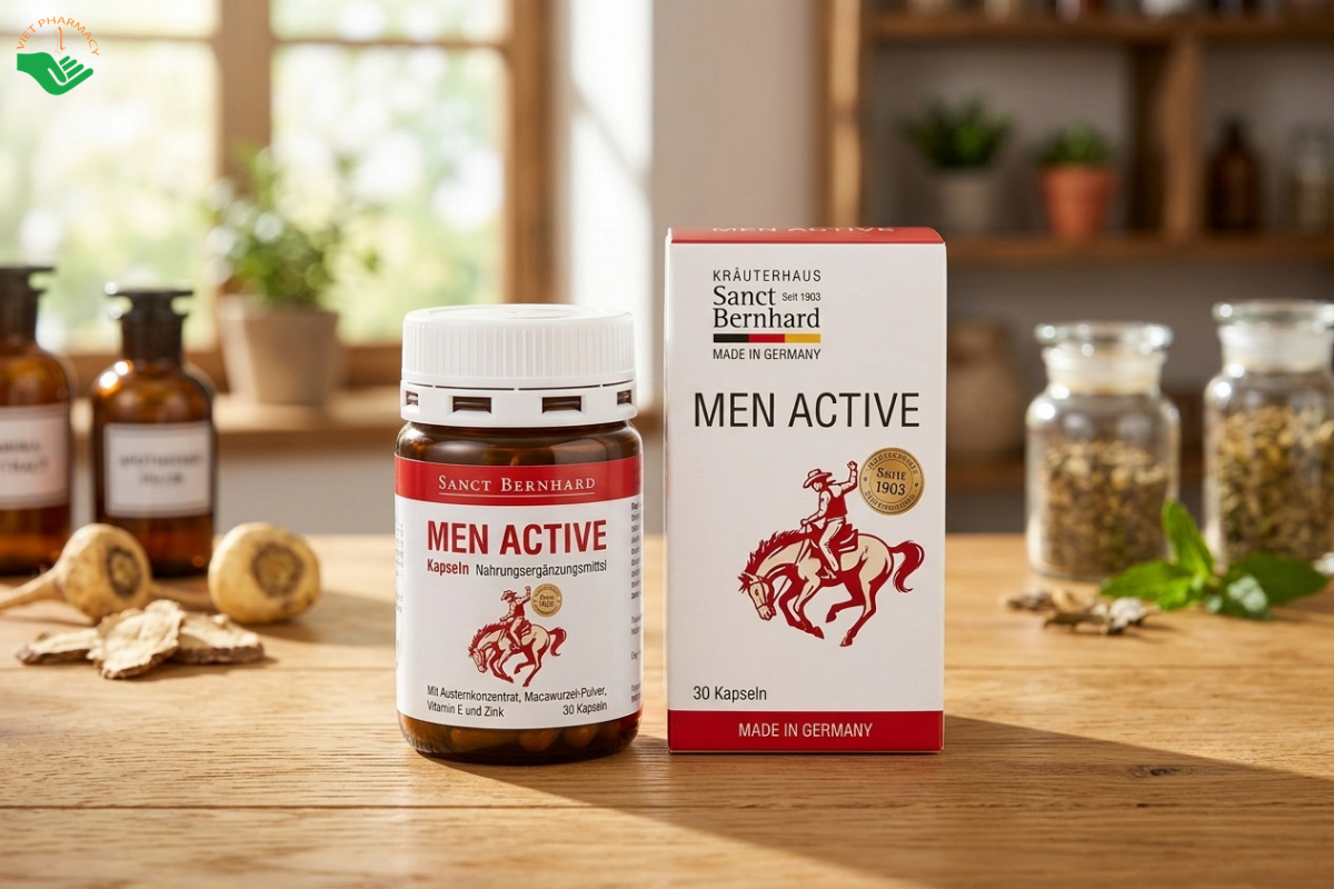 Viên uống Men Active Kapseln hỗ trợ tăng cường sinh lực, cải thiện sinh lý nam giới