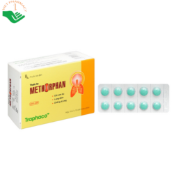 Thuốc Methorphan hỗ trợ điều trị ho khan, ho có đờm (2 vỉ x 10 viên)