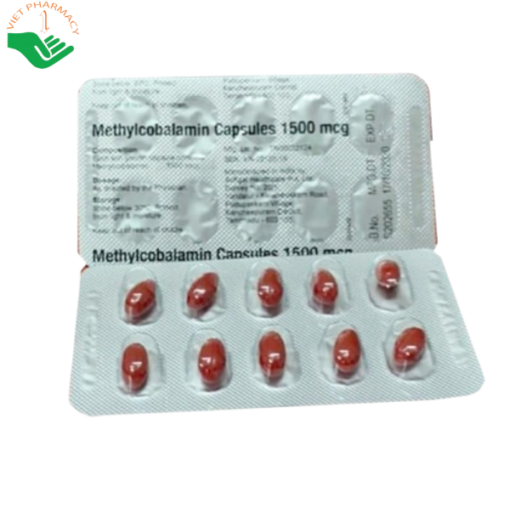 Thuốc Methylcobalamin Capsules 1500mcg điều trị bệnh lý thần kinh ngoại biên (3 vỉ x 10 viên)