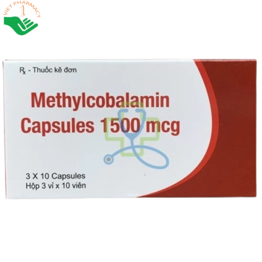 Thuốc Methylcobalamin Capsules 1500mcg điều trị bệnh lý thần kinh ngoại biên (3 vỉ x 10 viên)