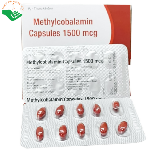 Thuốc Methylcobalamin Capsules 1500mcg điều trị bệnh lý thần kinh ngoại biên (3 vỉ x 10 viên)