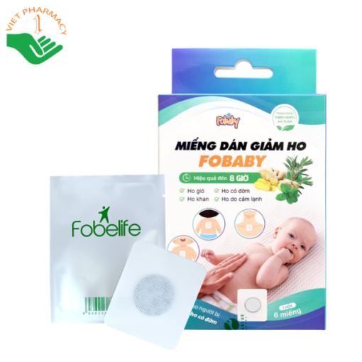 Miếng  dán giảm ho Fobaby (Hộp 6 miếng)