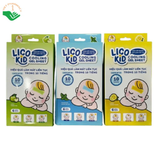 Miếng dán hạ sốt Licokid (3 gói x 2 miếng)