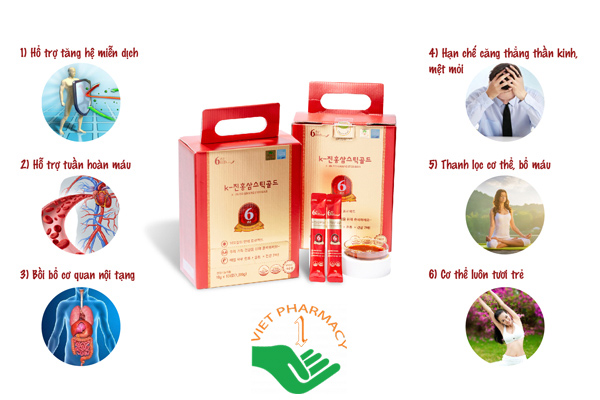 Một số công dụng nổi bật của Hồng Sâm cô đặc Hàn Quốc K JIN Red Gingseng Stick Gold.