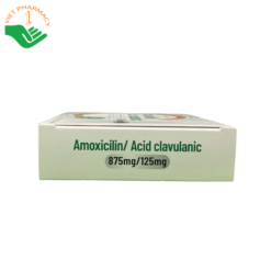 Thuốc kháng sinh Amoxicillin/Acid Clavulanic 875mg/125mg (Hộp 2 vỉ x 7 viên)