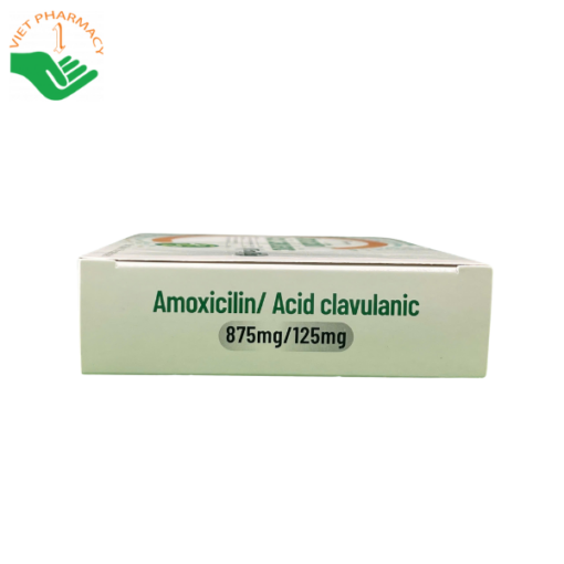 Thuốc kháng sinh Amoxicillin/Acid Clavulanic 875mg/125mg (Hộp 2 vỉ x 7 viên)