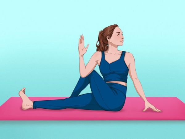 Động tác ngồi kéo giãn cột sống giúp giảm áp lực lên dây thần kinh ở hông