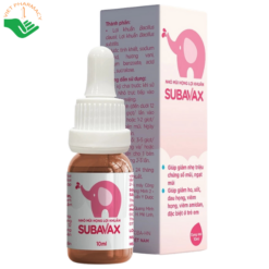Nhỏ mũi họng lợi khuẩn Subavax 10ml bổ sung lợi khuẩn tăng sức đề kháng đường hô hấp