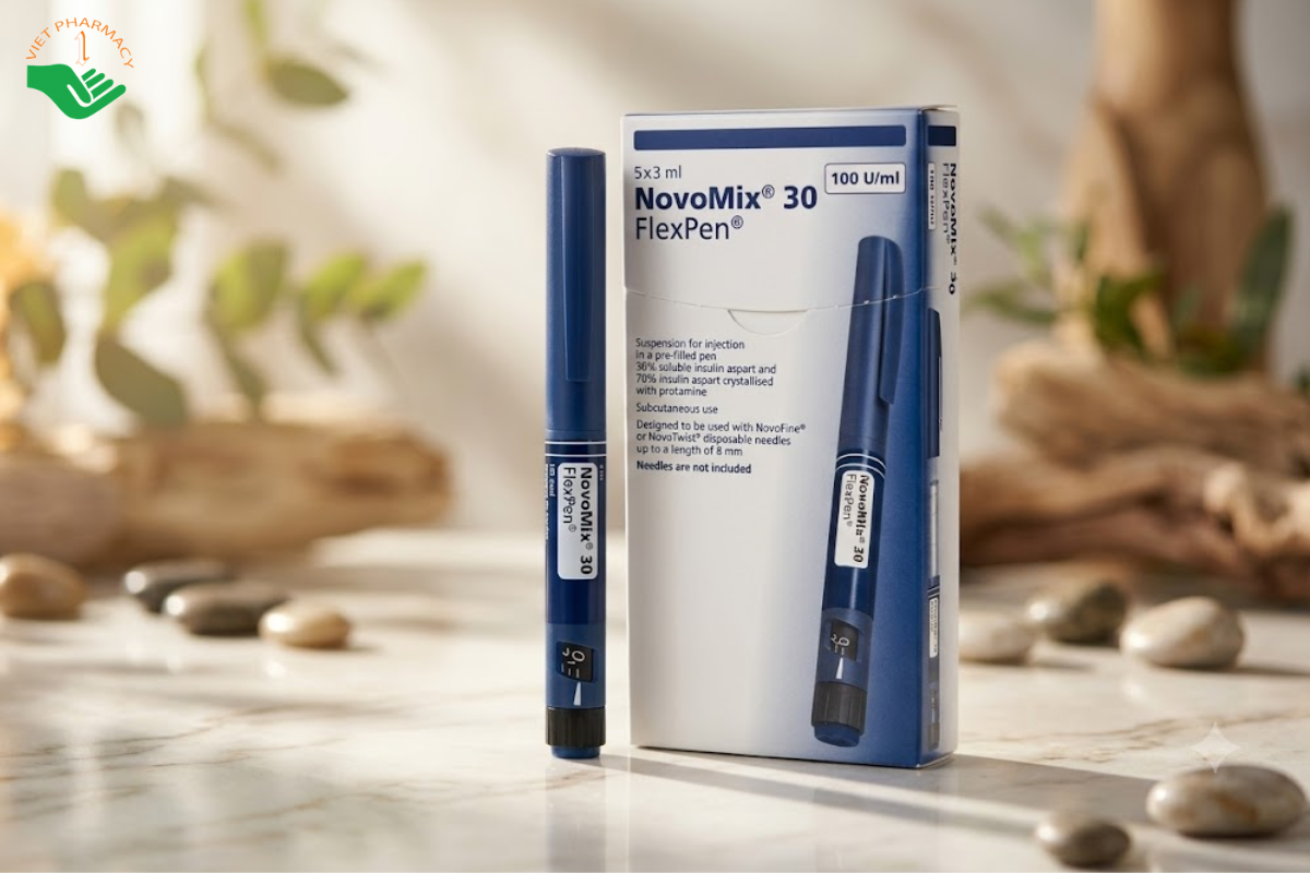 Bút tiêm Insulin NovoMix 30 Flexpen trị tiểu đường (Hộp 5 cây)