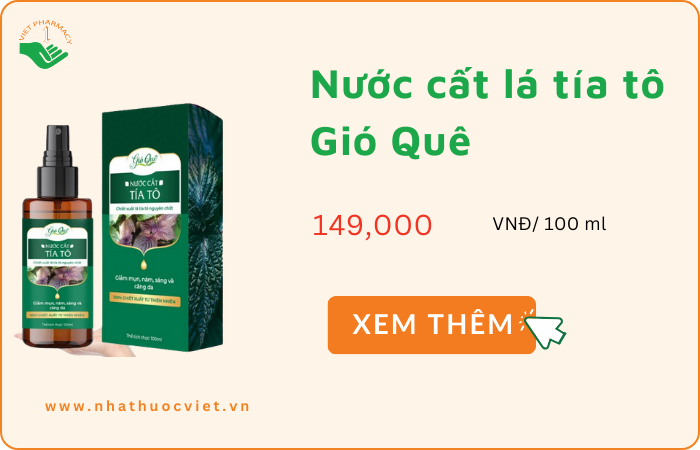 Nước cất lá tía tô Gió Quê