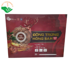 Nước đông trùng hồng sâm bồi bổ sức khỏe và tăng sức đề kháng (Hộp 20 chai)