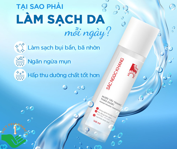 Nước hoa hồng thảo dược Sắc Ngoc Khang giúp cải thiện chất lượng làn da hiệu quả.