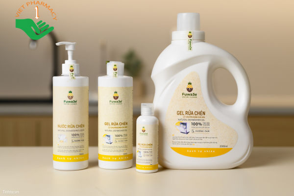 Nước rửa chén organic Fuwa3e là loại có hiệu quả cao nhất