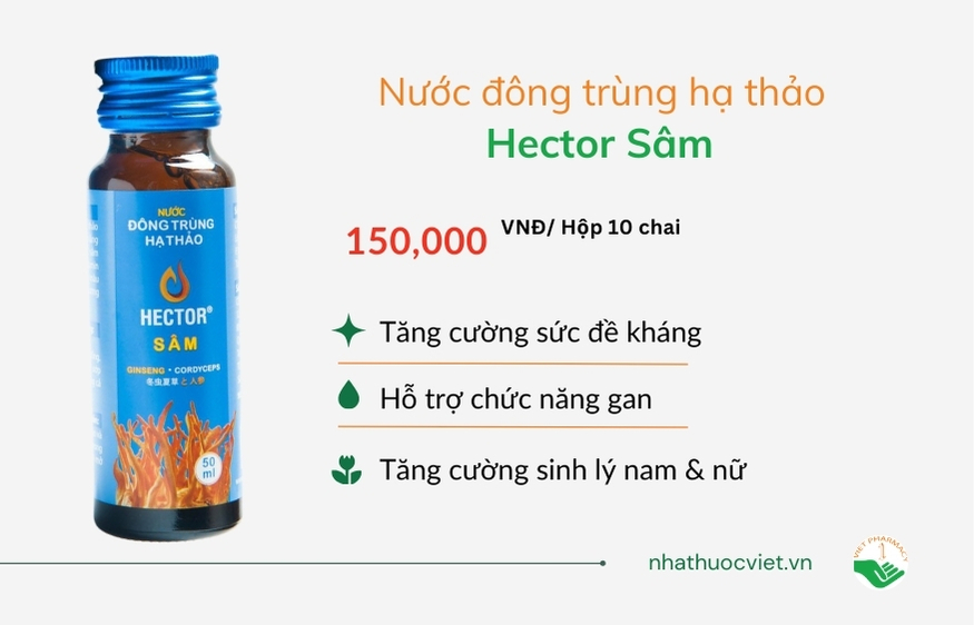 Nước uống đông trùng hạ thảo Hector Sâm