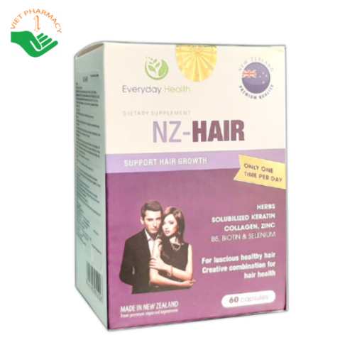 Viên uống NZ-Hair - Giúp tóc mọc nhanh trở lại bóng đẹp và chắc khỏe 60 viên