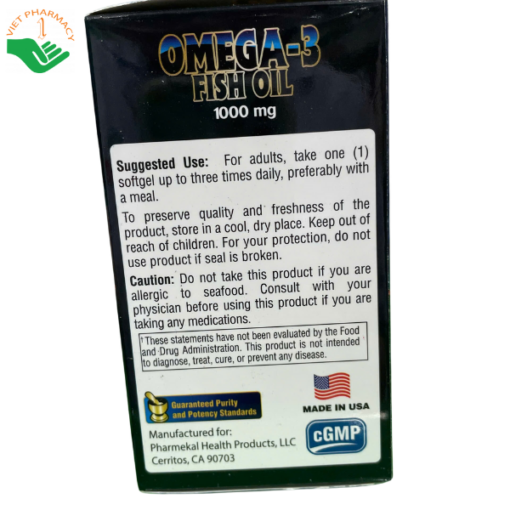 Viên uống PHARMEKAL OMEGA-3 FISH OIL 1000MG