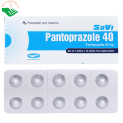 Thuốc Pantoprazole 40 mg điều trị trào ngược dạ dày, thực quản (2 vỉ x 10 viên)