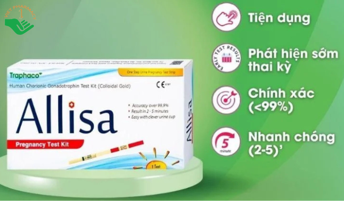 Que thử thai Allisa Pregnancy Test Kit (hộp 1 que)