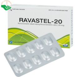 Thuốc Ravastel 20 phòng ngừa bệnh tim mạch ( 3 vỉ x 10 viên)