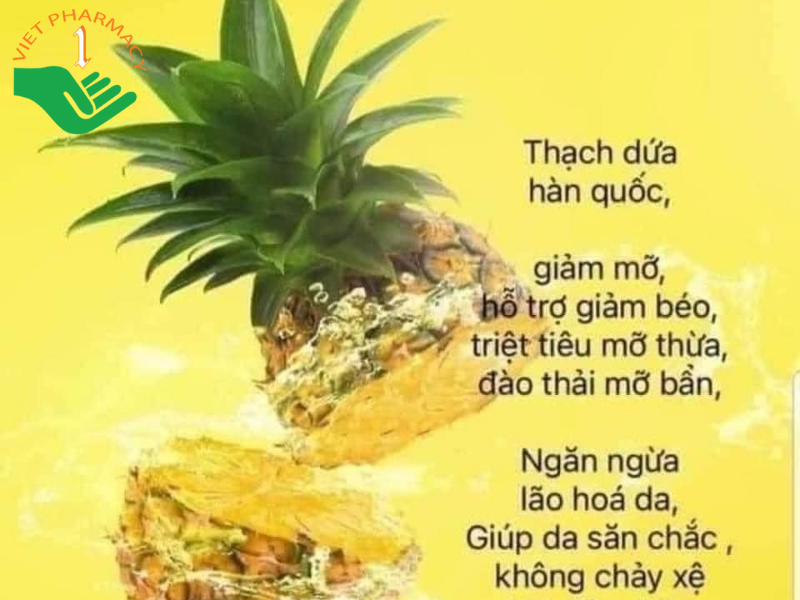 Thạch dứa giảm cân Hàn Quốc có thành phần từ dứa
