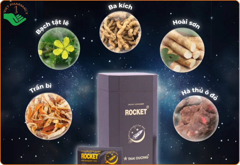 Rocket Thái Dương bổ thận, tráng dương, tăng cường sinh lực (30gói)