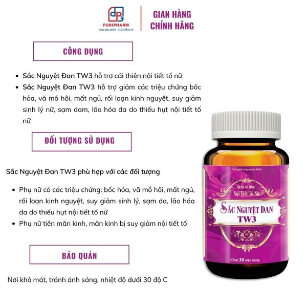 TPBVSK SẮC NGUYỆT ĐAN TW3