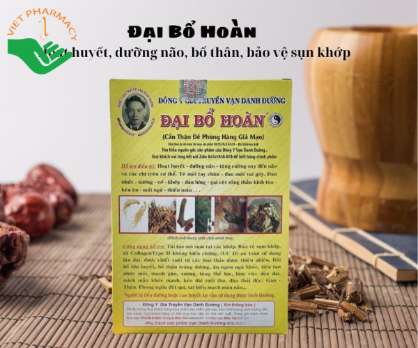 Hoạt huyết, dưỡng não, bổ thận, bổ sụn Đại Bổ Hoàn
