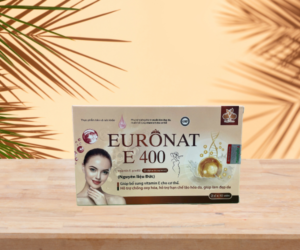 Thực phẩm bảo vệ sức khỏe GMP Euronat E 400 (hộp 3 vỉ x 10 viên)