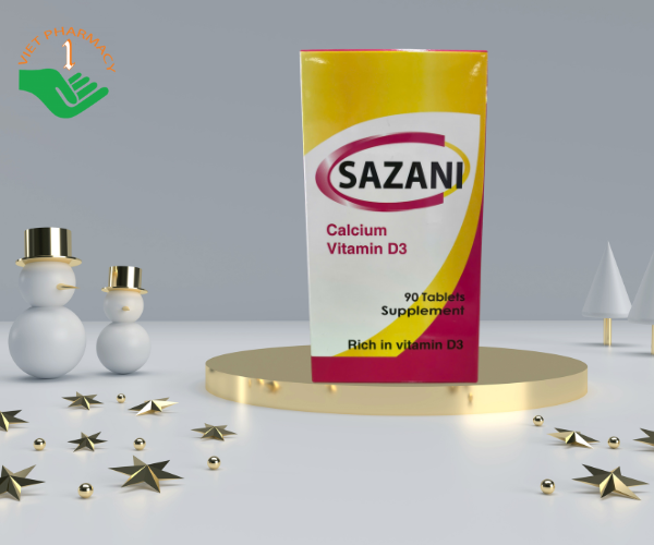Thực phẩm chức năng SAZANI Calcium Vitamin D3 90 viên
