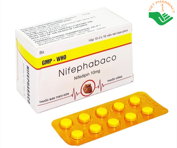 Thuốc trị tăng huyết áp Armephaco Nifedipin 10mg