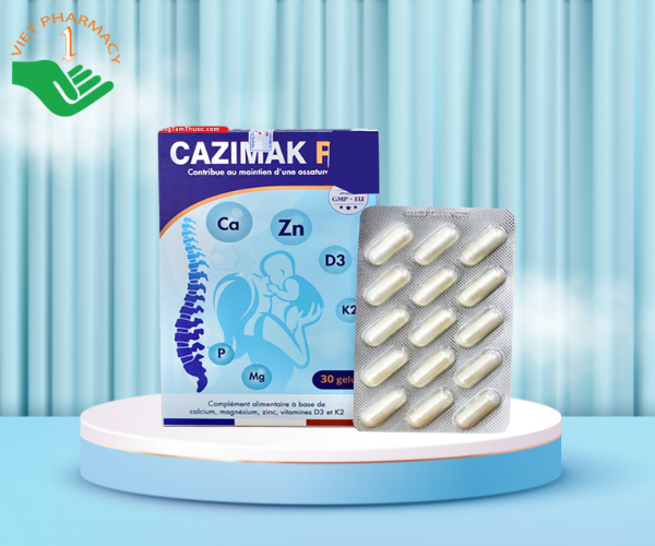 Viên uống bổ sung canxi và khoáng chất Cazimak Pro (hộp 2 vỉ x 15 viên)