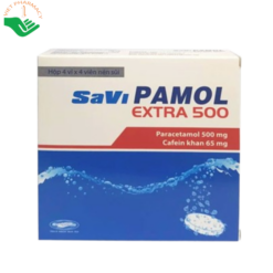 Thuốc SaViPamol Extra 500 giảm đau, hạ sốt (4 vỉ x 4 viên)