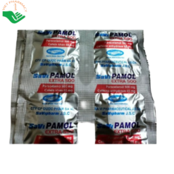 Thuốc SaViPamol Extra 500 giảm đau, hạ sốt (4 vỉ x 4 viên)