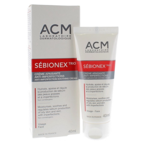 Kem dưỡng giảm mụn mờ vết thâm ACM Sebionex Trio Anti-Imperfection Soothing Cream 40ml