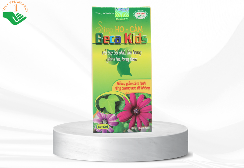 Siro Ho - Cảm Bera Kids hỗ trợ bổ phế, ấm họng, giảm ho, long đờm (lọ 100ml)