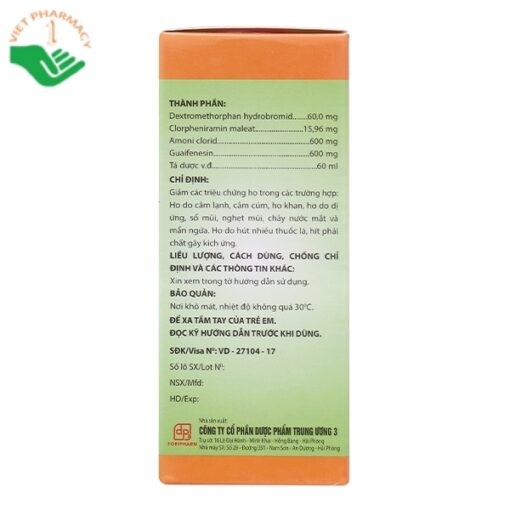 Siro Ho TW3 hỗ trợ giảm các triệu chứng ho